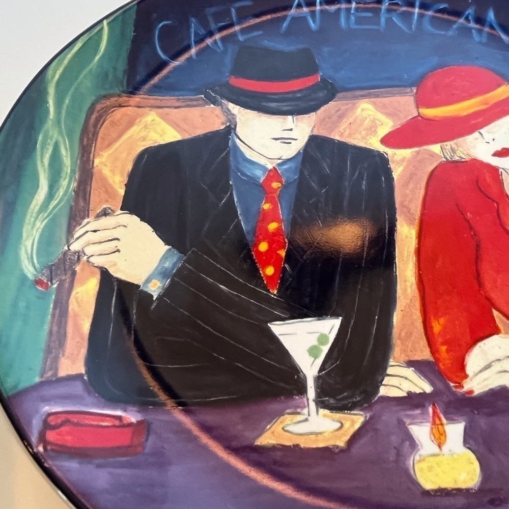 Large Oval Platter- ‘Cafe Americano’ by Sanyo - Picture 2 of 7